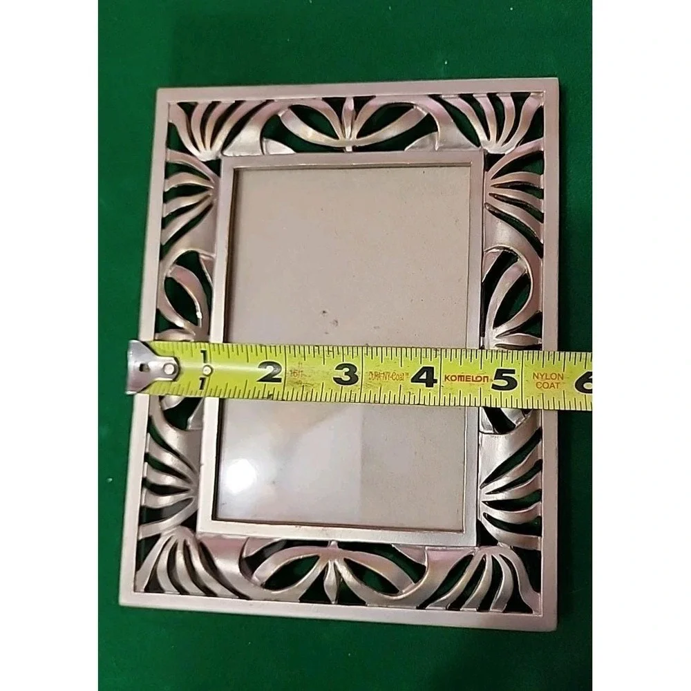 Burnes Of Boston Elegant Metal Silver-Tone Photo Frame Holds 3.5
